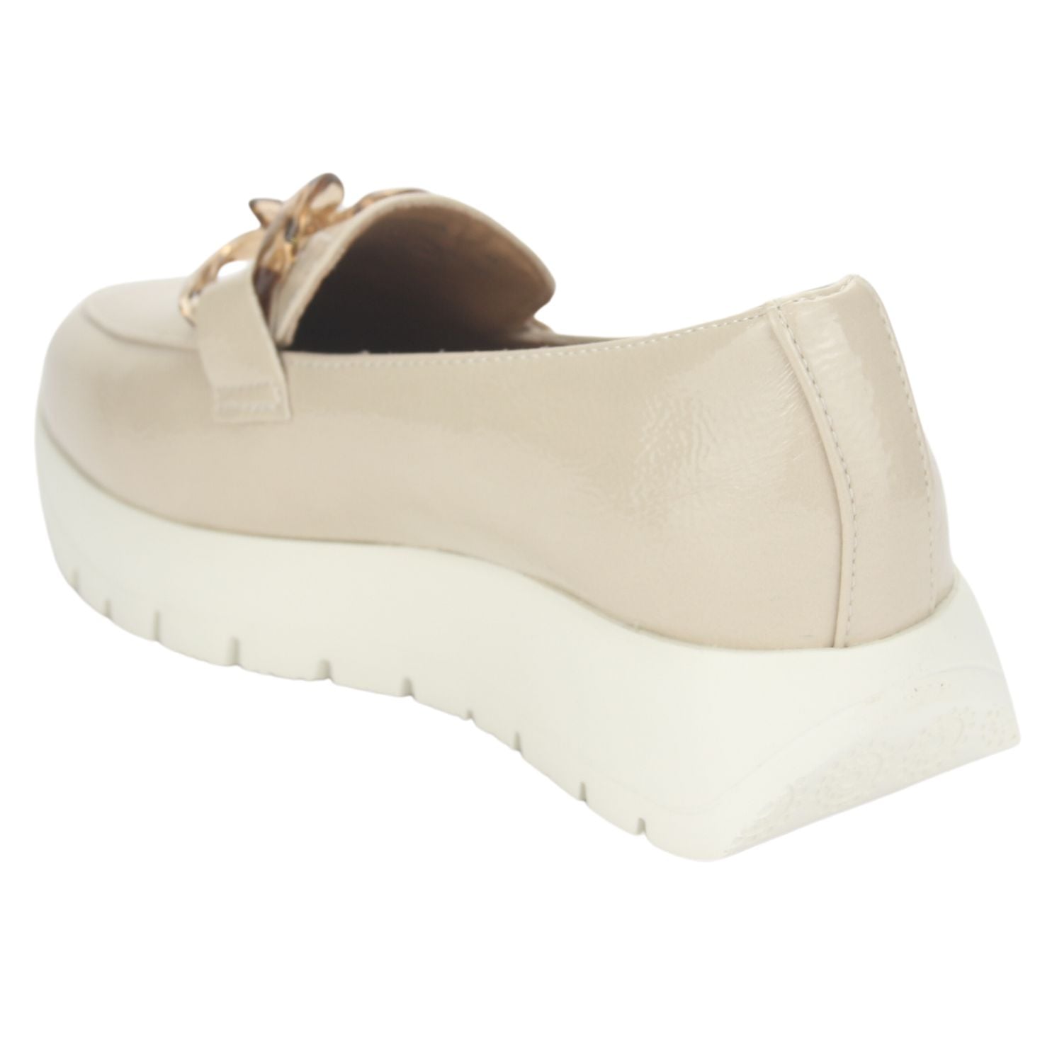 MOCASIN CHALADA MUJER WONDER-1 BEIGE CASUAL - 4