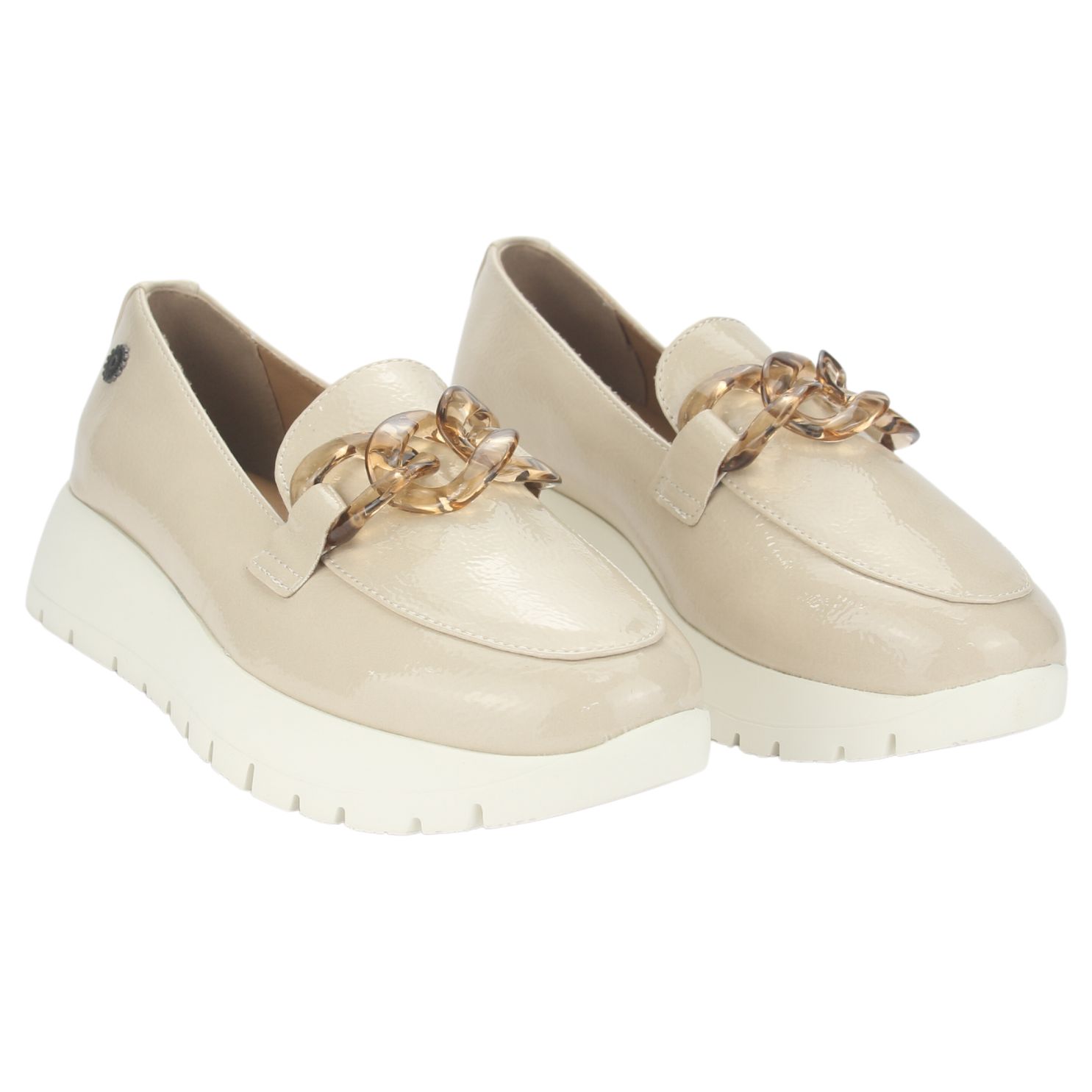 MOCASIN CHALADA MUJER WONDER-1 BEIGE CASUAL - 5
