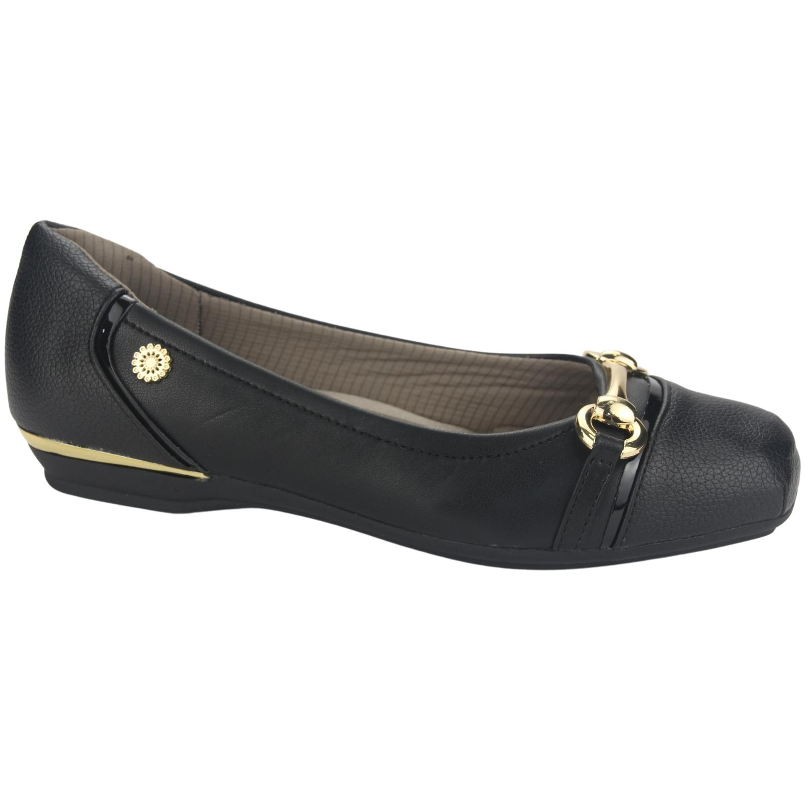 BALLERINA CHALADA MUJER ALPA-6 NEGRO CASUAL - 1