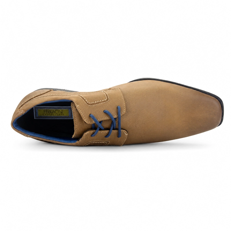 ZAPATO FERRACINI HOMBRE 4921 HARLEY BLANCO CASUAL - 5