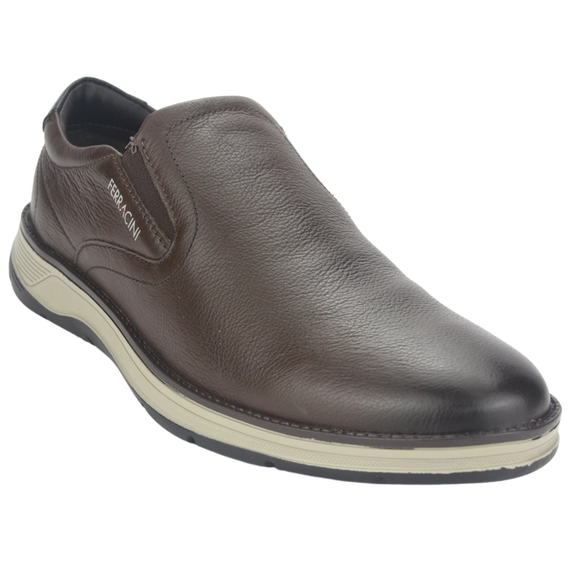 ZAPATO FERRACINI HOMBRE 5545 FLUENCE CAFE  OSCURO CASUAL - 3
