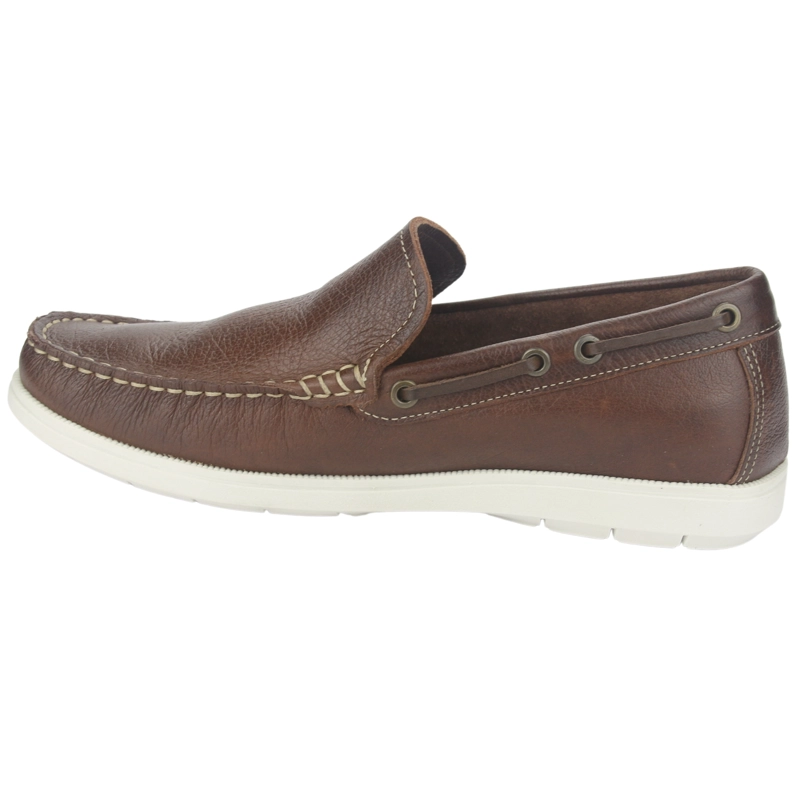 MOCASINES HOMBRE FERRACINI CUERO EURO 4951 D CAFÉ CASUAL - 2