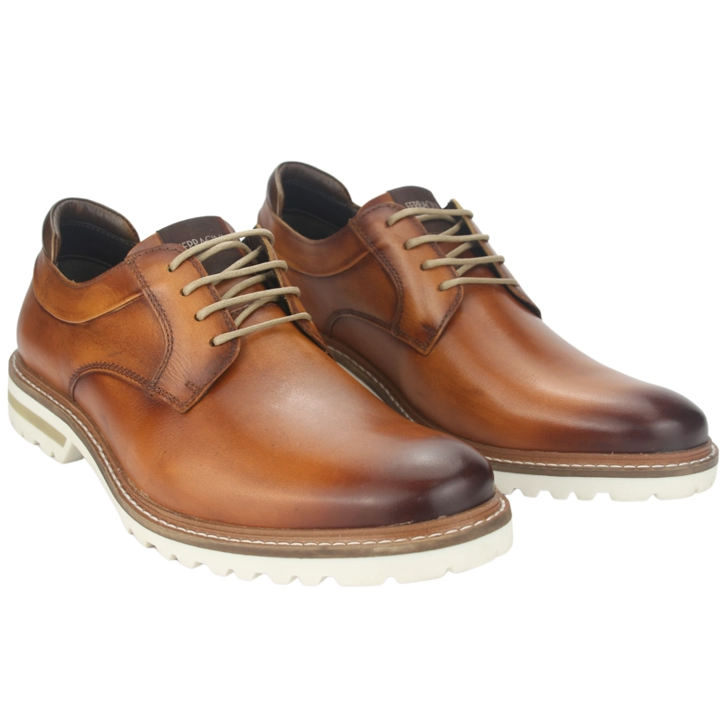ZAPATO FERRACINI HOMBRE 3404 CINCY CAFE  CLARO CASUAL - 5