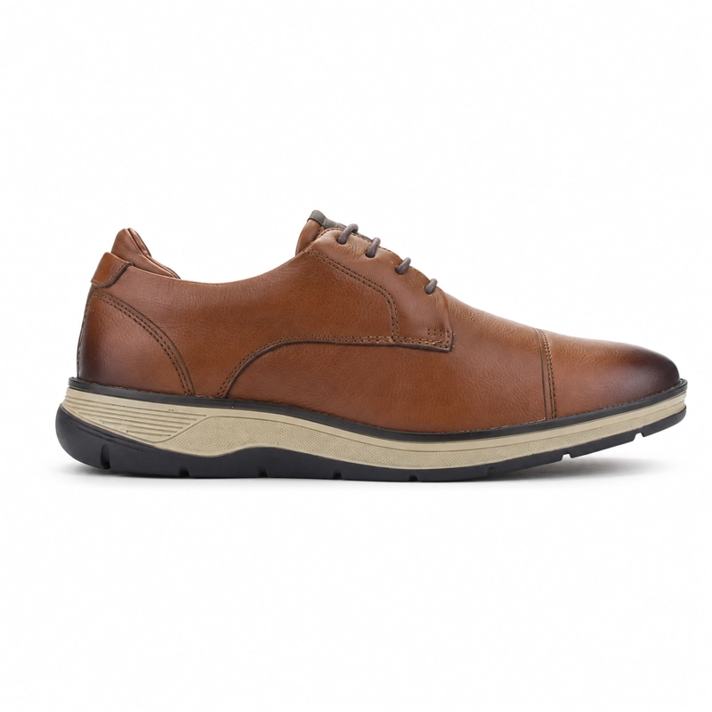 ZAPATO FERRACINI HOMBRE 5541 FLUENCE CAFE  CLARO CASUAL - 1