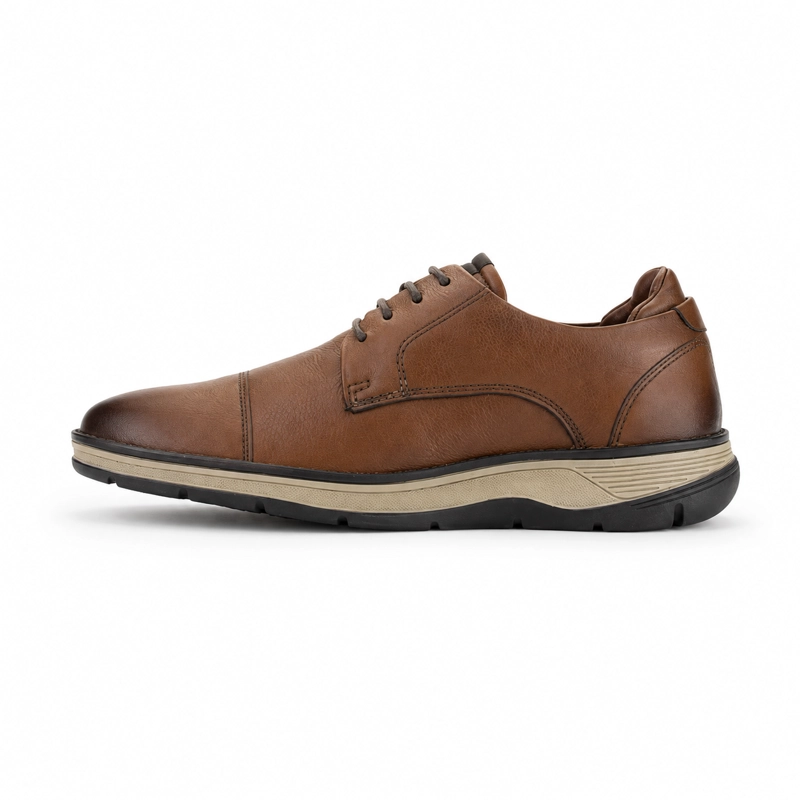 ZAPATO FERRACINI HOMBRE 5541 FLUENCE CAFE  CLARO CASUAL - 2