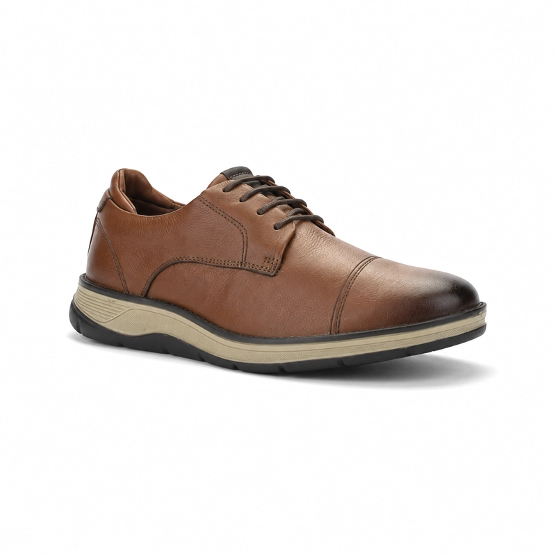 ZAPATO FERRACINI HOMBRE 5541 FLUENCE CAFE  CLARO CASUAL - 3
