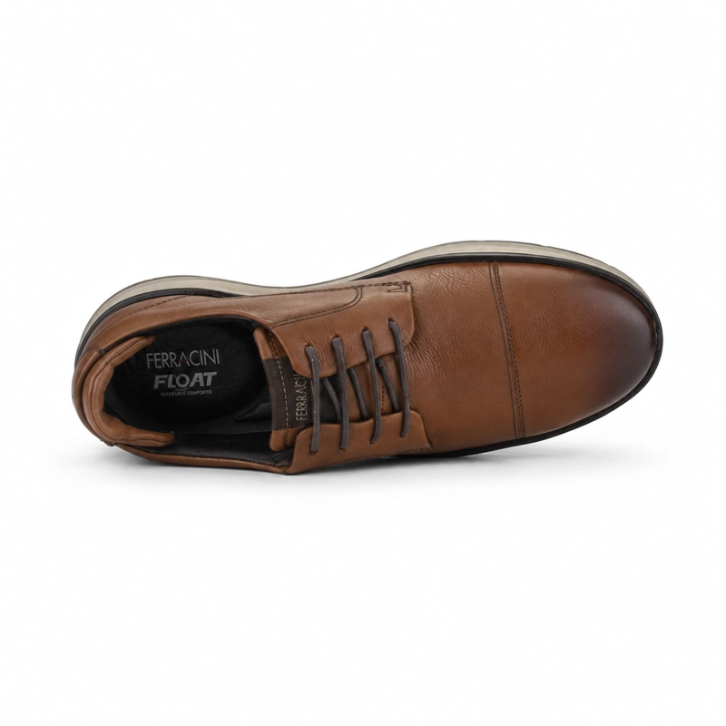 ZAPATO FERRACINI HOMBRE 5541 FLUENCE CAFE  CLARO CASUAL - 4