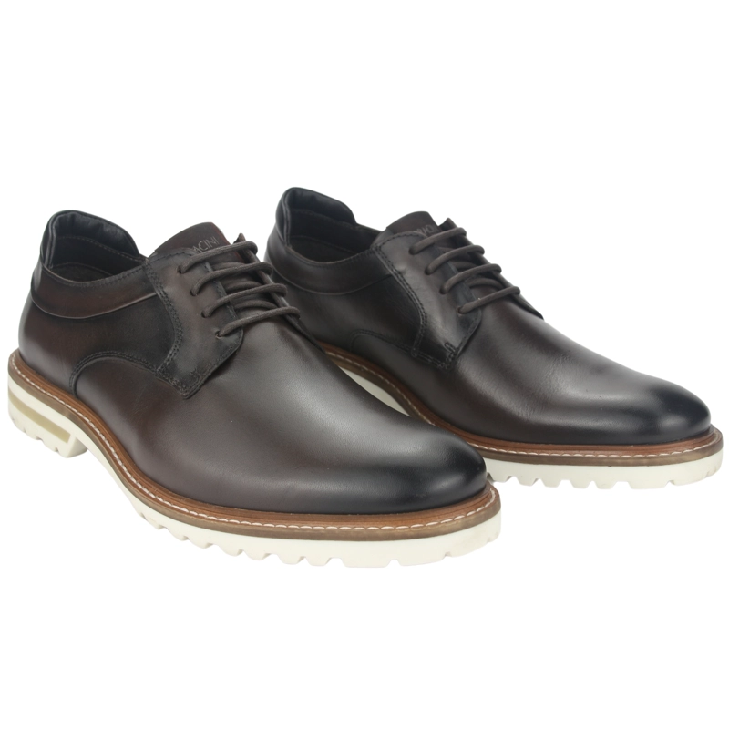 ZAPATO FERRACINI HOMBRE 3404 CINCY CAFE  OSCURO CASUAL - 5