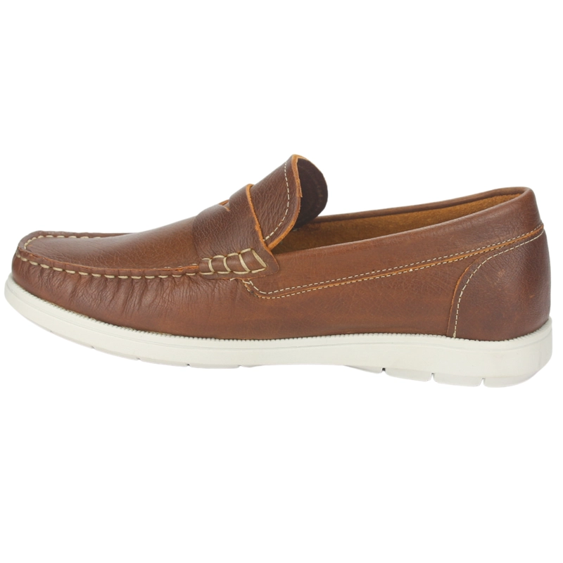 MOCASINES HOMBRE FERRACINI CUERO EURO 4952 D CONHAQUE CASUAL - 2