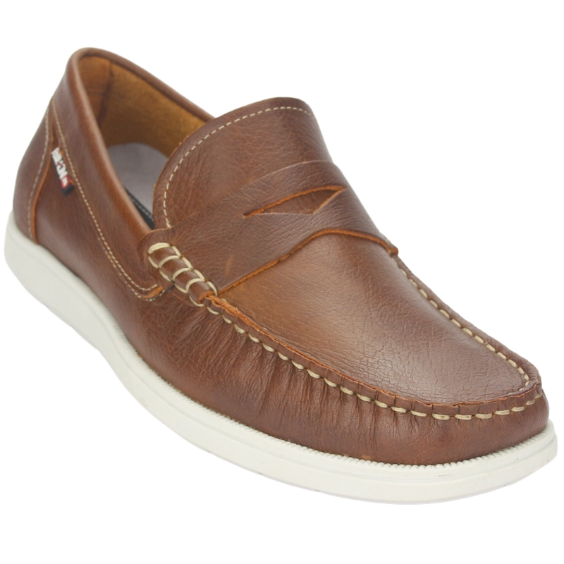 MOCASINES HOMBRE FERRACINI CUERO EURO 4952 D CONHAQUE CASUAL - 3