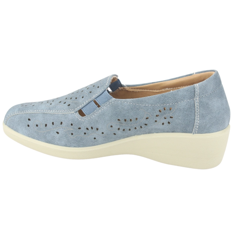 MOCASINES MUJER CHALADA AZUL DINA-1 CASUAL - 2