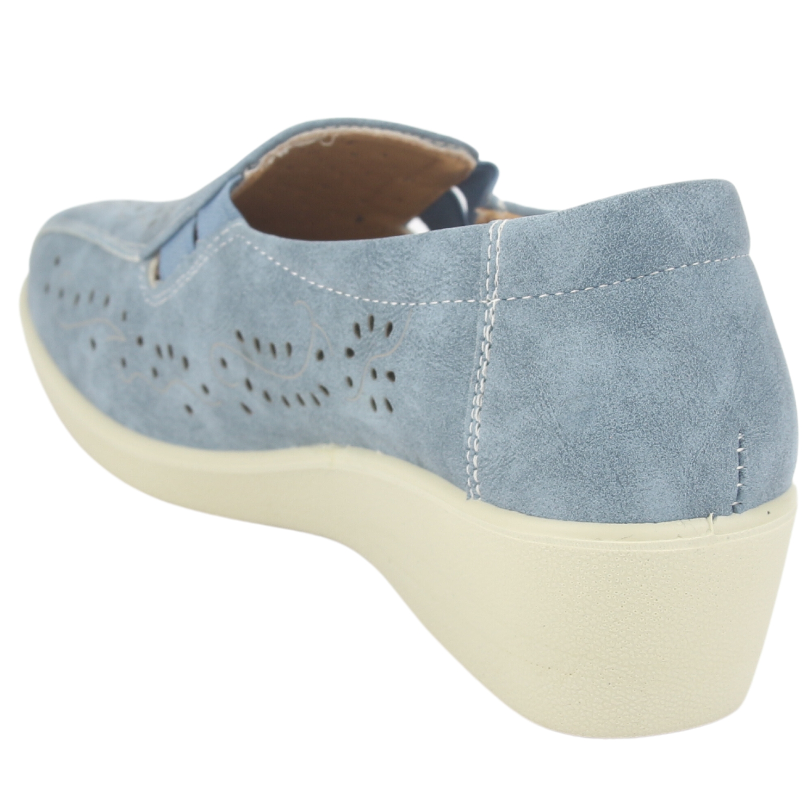 MOCASINES MUJER CHALADA AZUL DINA-1 CASUAL - 4