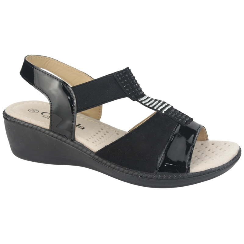 SANDALIAS MUJER CHALADA LUPE-80 NEGRO CASUAL - 1