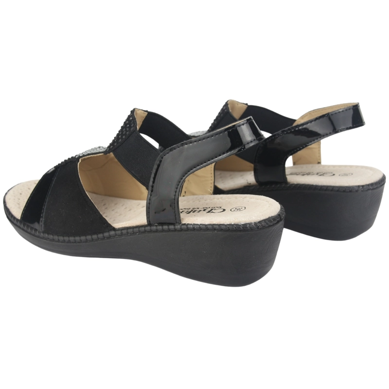 SANDALIAS MUJER CHALADA LUPE-80 NEGRO CASUAL - 3