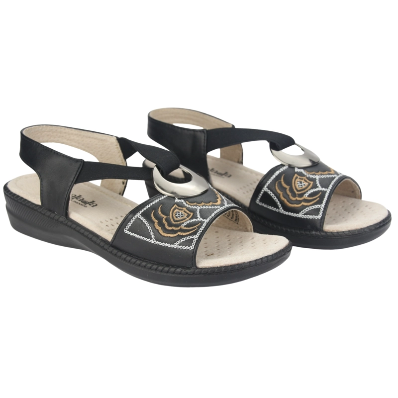 SANDALIAS MUJER CHALADA LENA-3 NEGRO CASUAL - 3