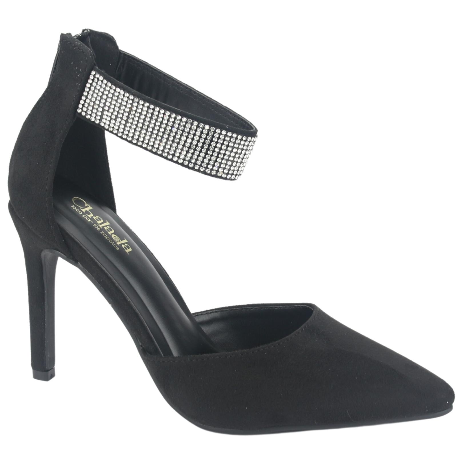 ZAPATO CHALADA MUJER CRISTAL-2 NEGRO CASUAL - 1