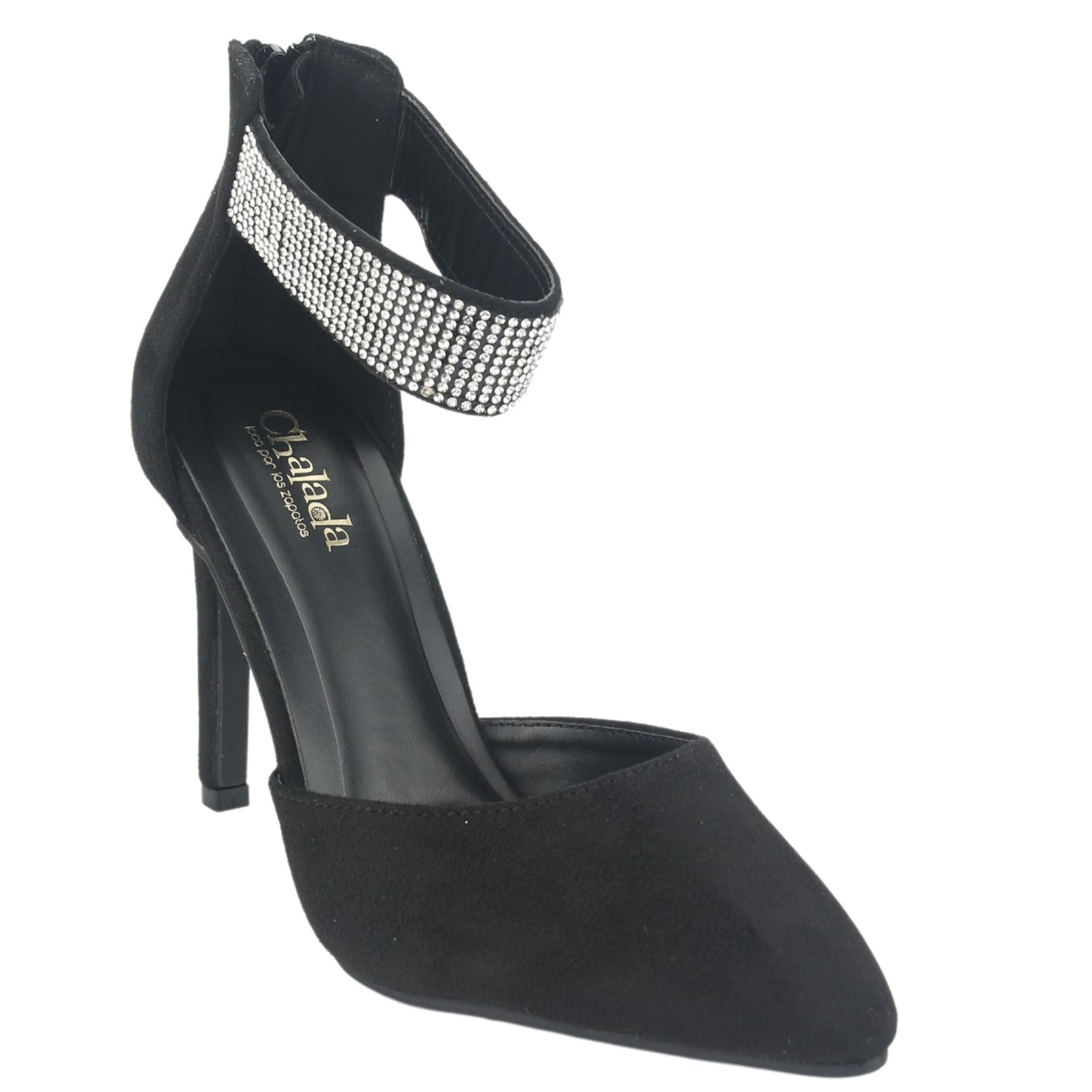 ZAPATO CHALADA MUJER CRISTAL-2 NEGRO CASUAL - 3