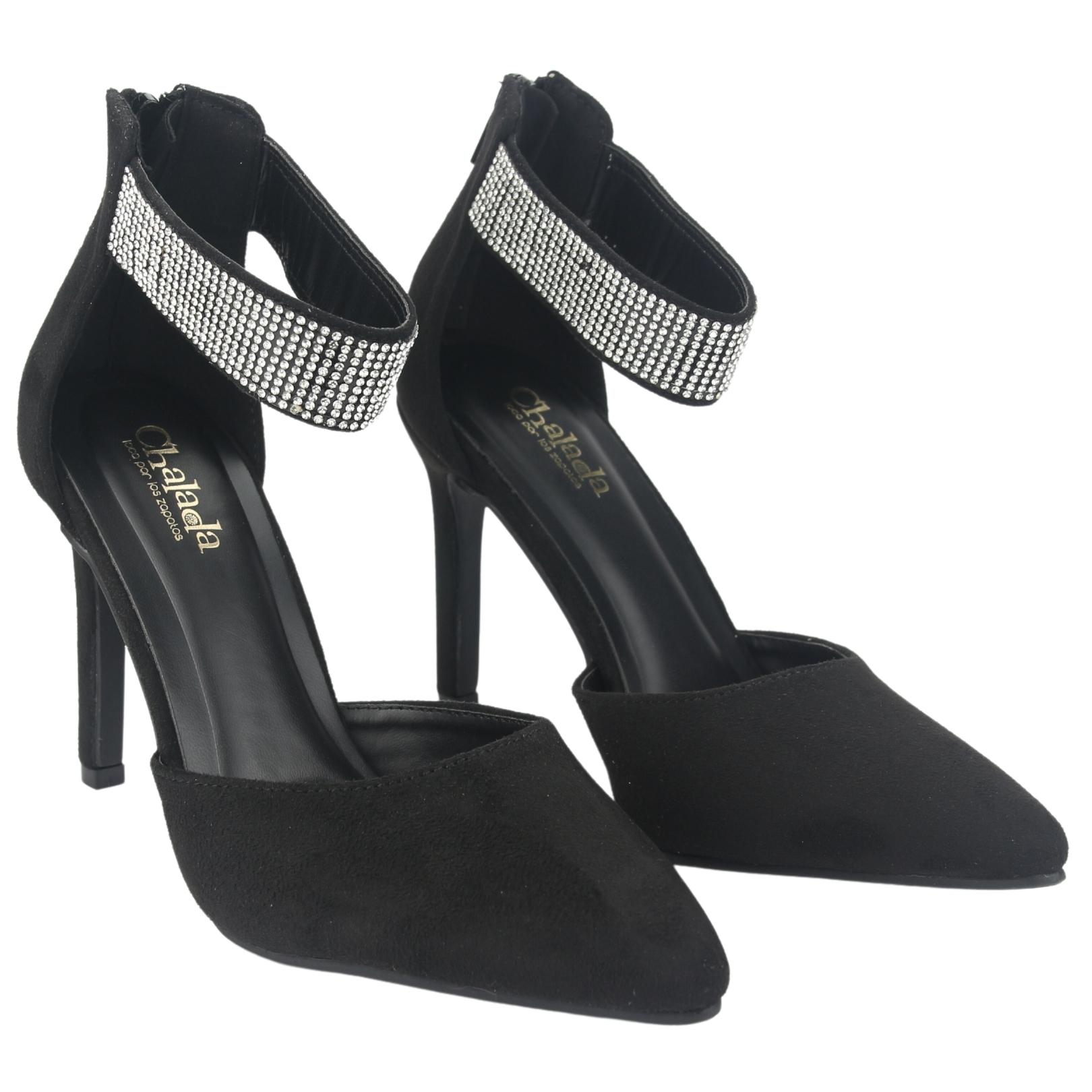 ZAPATO CHALADA MUJER CRISTAL-2 NEGRO CASUAL - 5