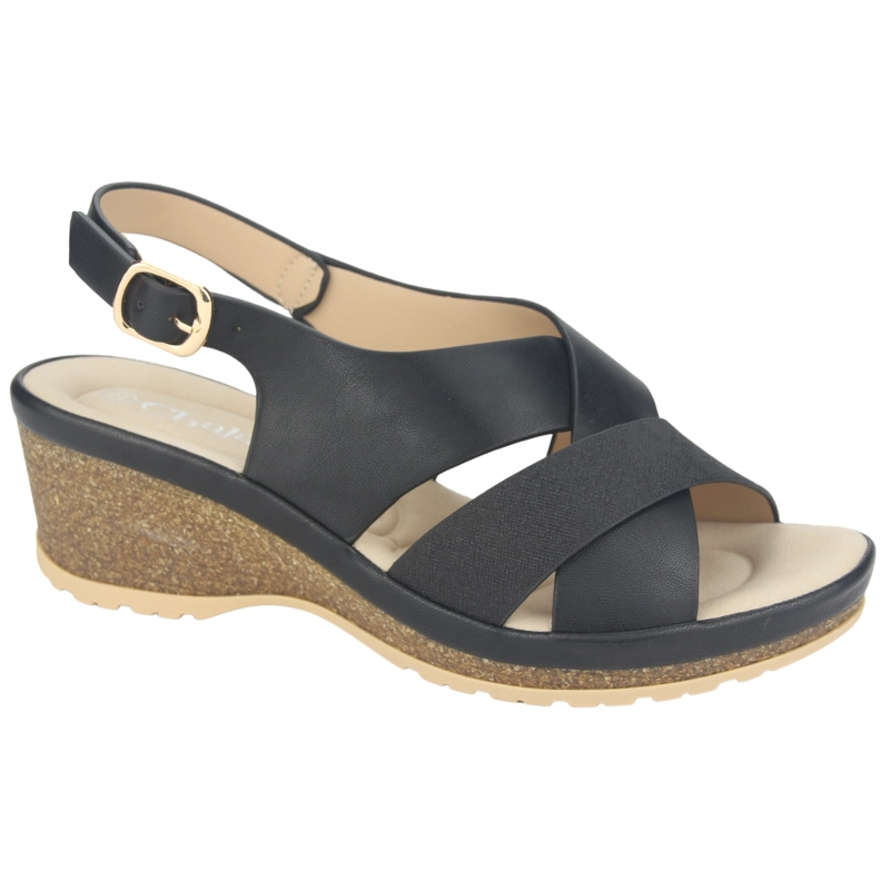 SANDALIA CHALADA MUJER ICA-30 NEGRO CASUAL - 1