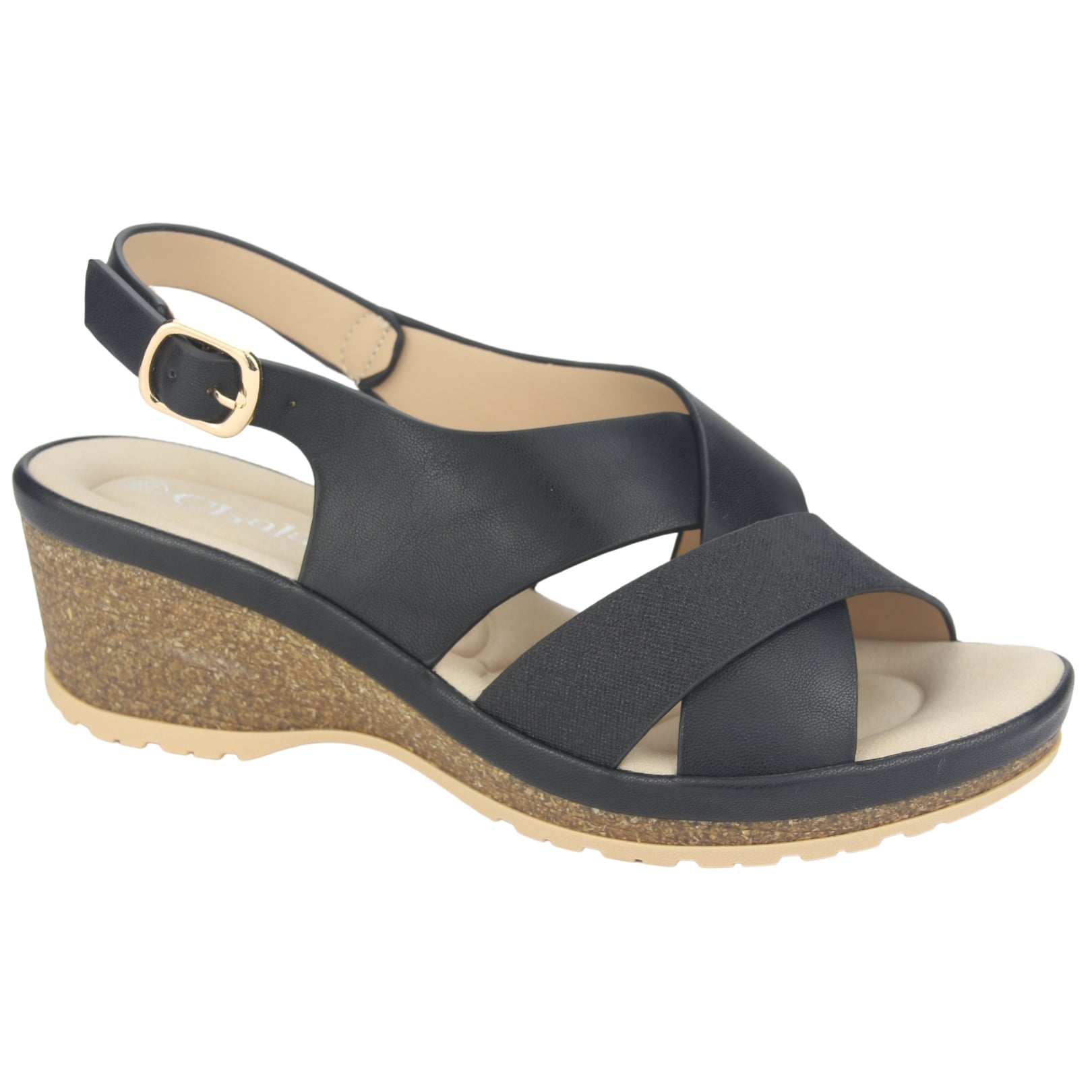 SANDALIA CHALADA MUJER ICA-30 NEGRO CASUAL - 1