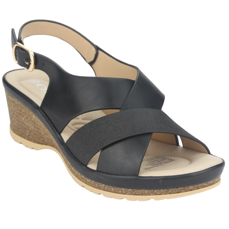 SANDALIA CHALADA MUJER ICA-30 NEGRO CASUAL - 3
