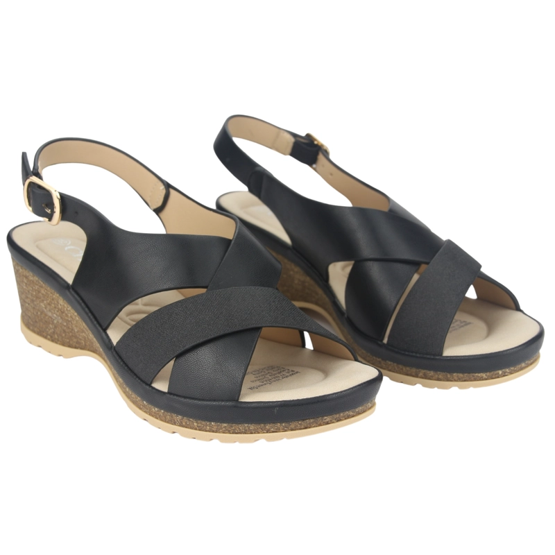 SANDALIA CHALADA MUJER ICA-30 NEGRO CASUAL - 5