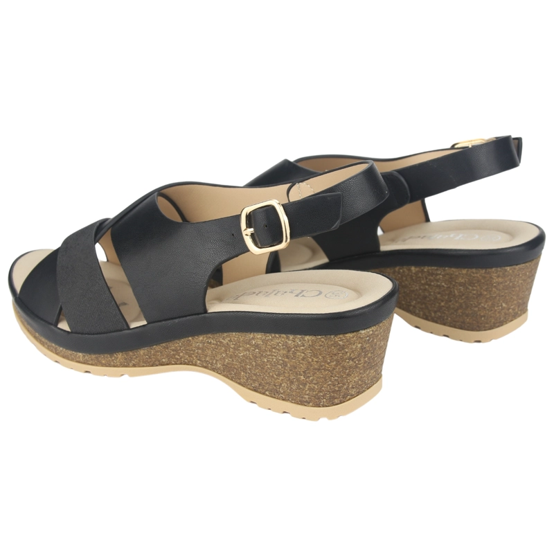 SANDALIA CHALADA MUJER ICA-30 NEGRO CASUAL - 6