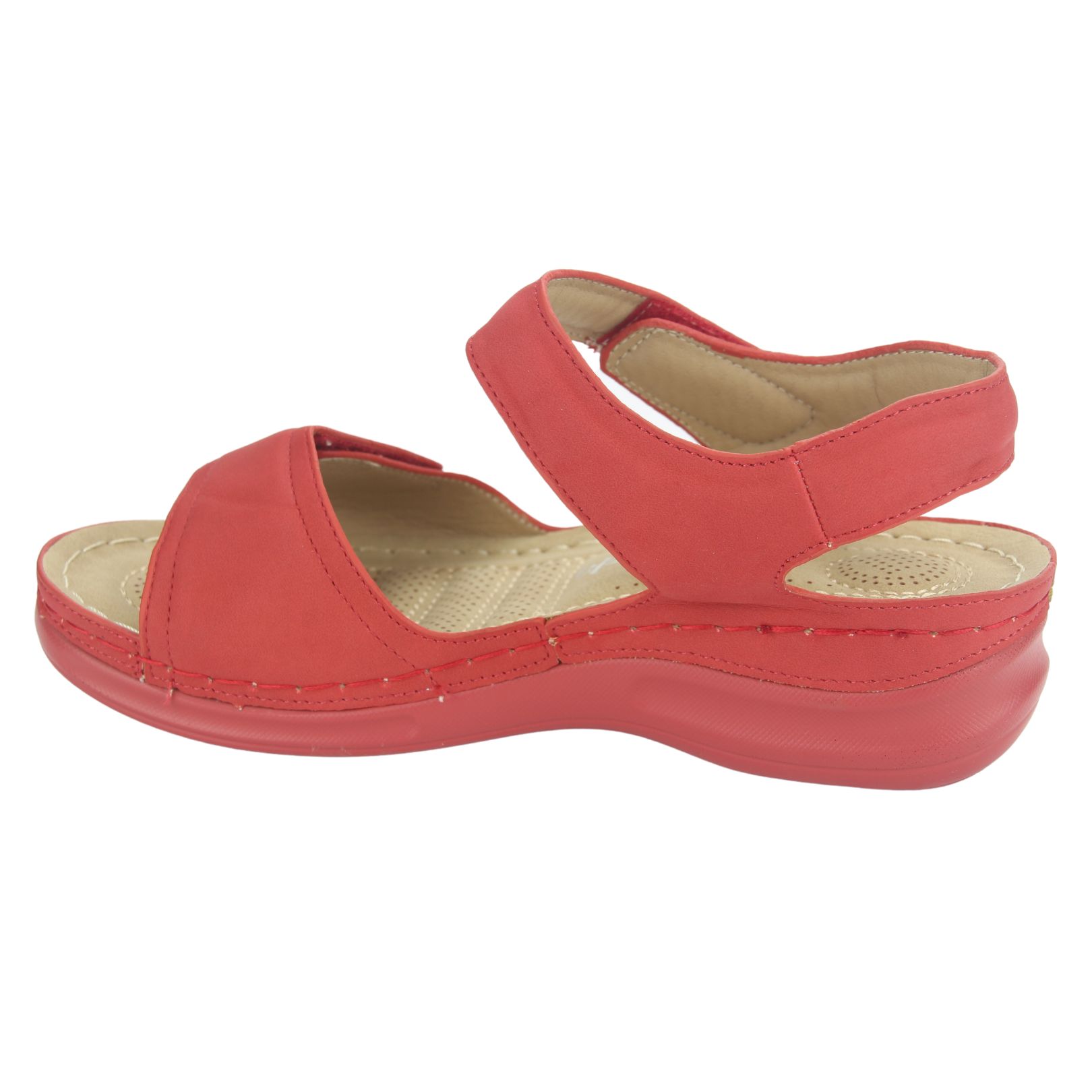SANDALIA CHALADA MUJER KON-15 ROJO CASUAL - 2