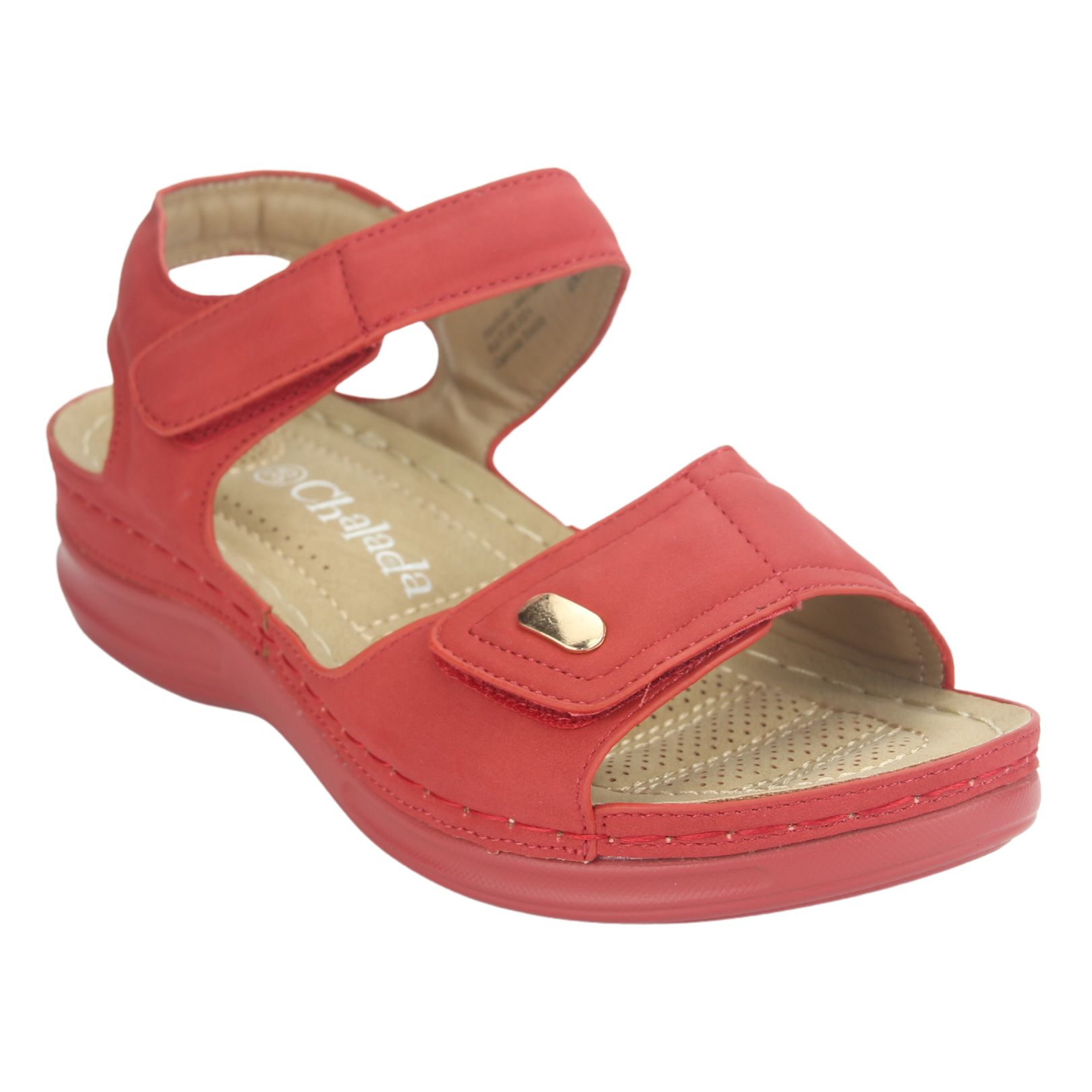 SANDALIA CHALADA MUJER KON-15 ROJO CASUAL - 3