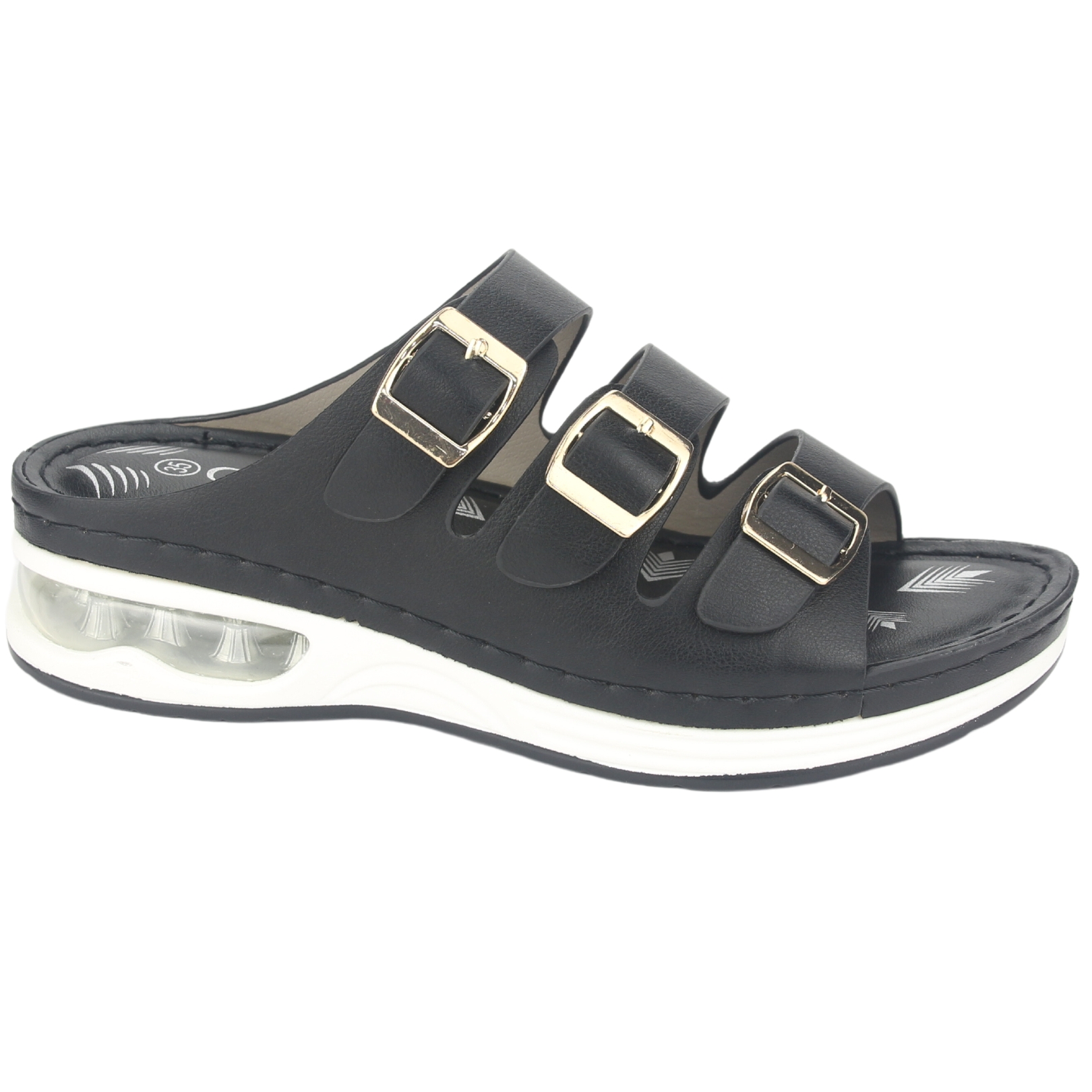 SANDALIA CHALADA MUJER YANA-10 NEGRO CASUAL - 1