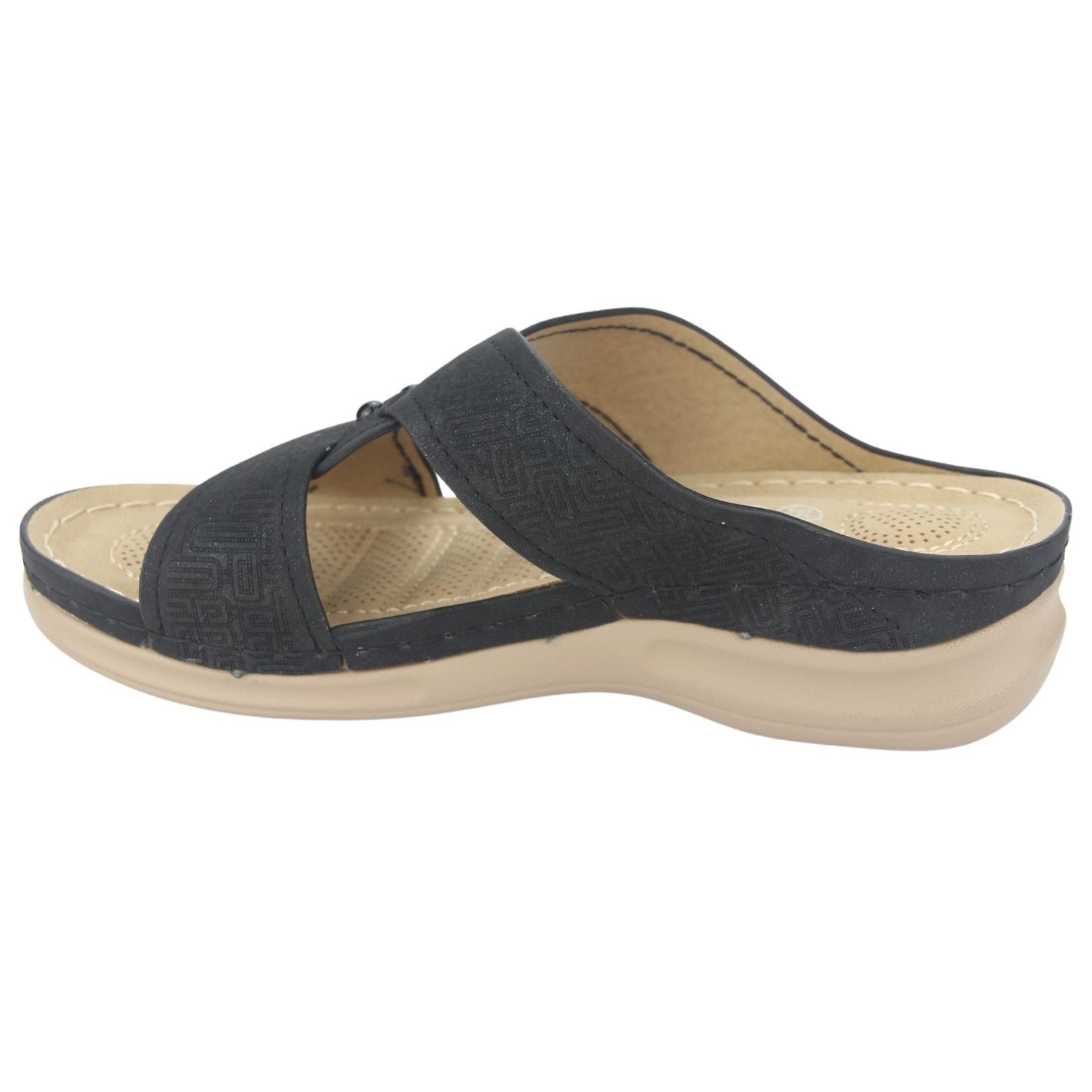 SANDALIAS MUJER CHALADA KON-16 NEGRO CASUAL - 2