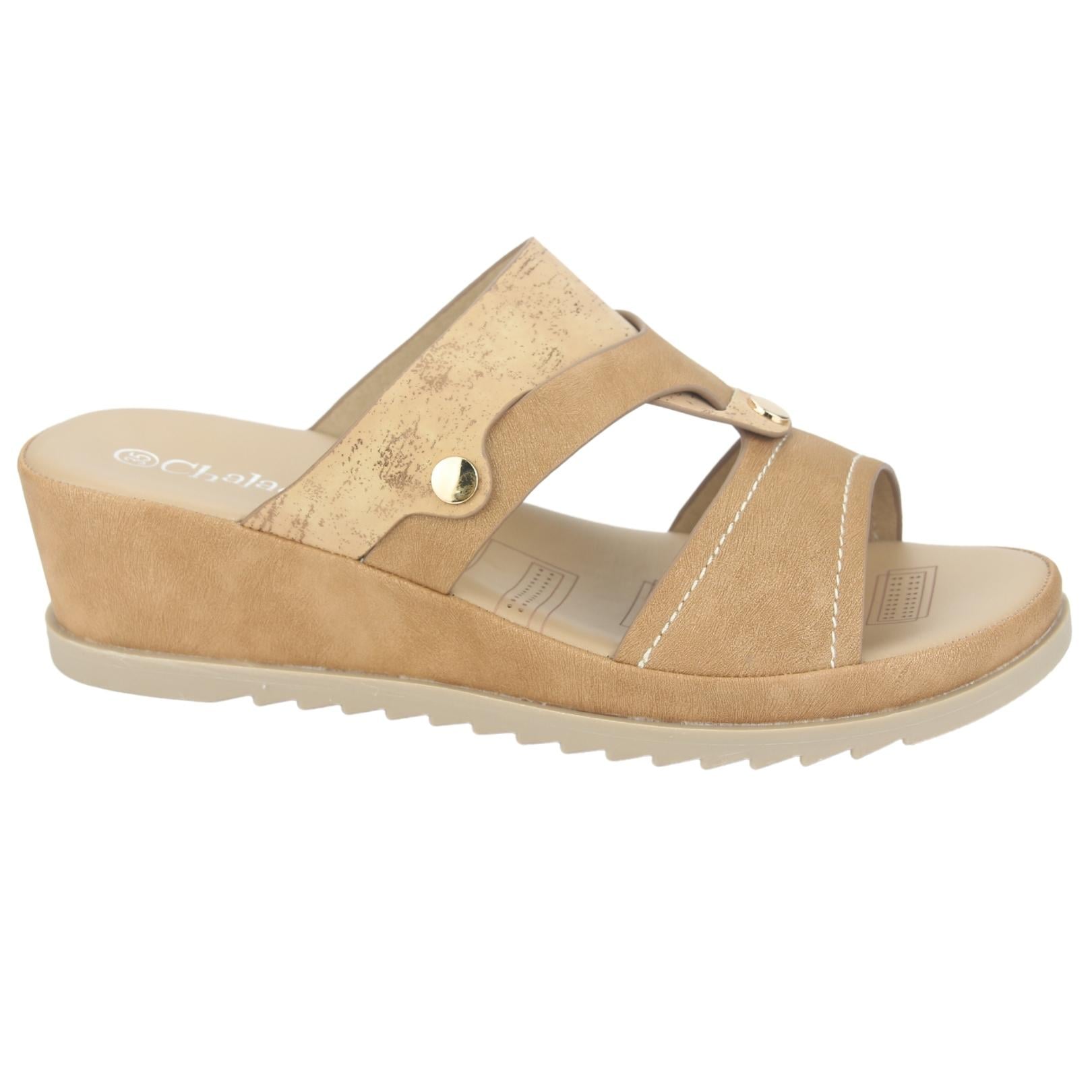 SANDALIAS MUJER CHALADA PIURA-17 CAMEL CASUAL - 1