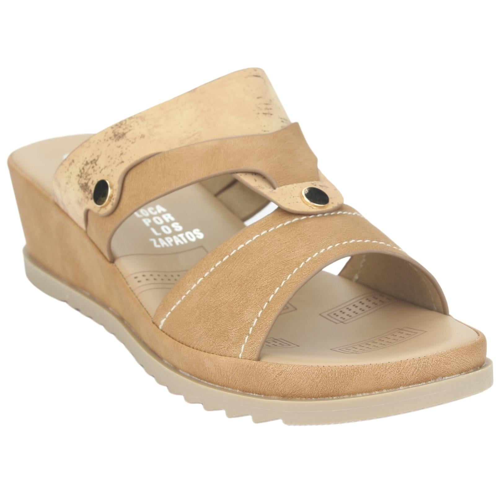 SANDALIAS MUJER CHALADA PIURA-17 CAMEL CASUAL - 3