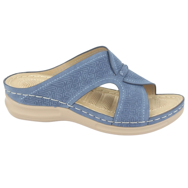 SANDALIAS MUJER CHALADA KON-16 AZUL CASUAL - 1