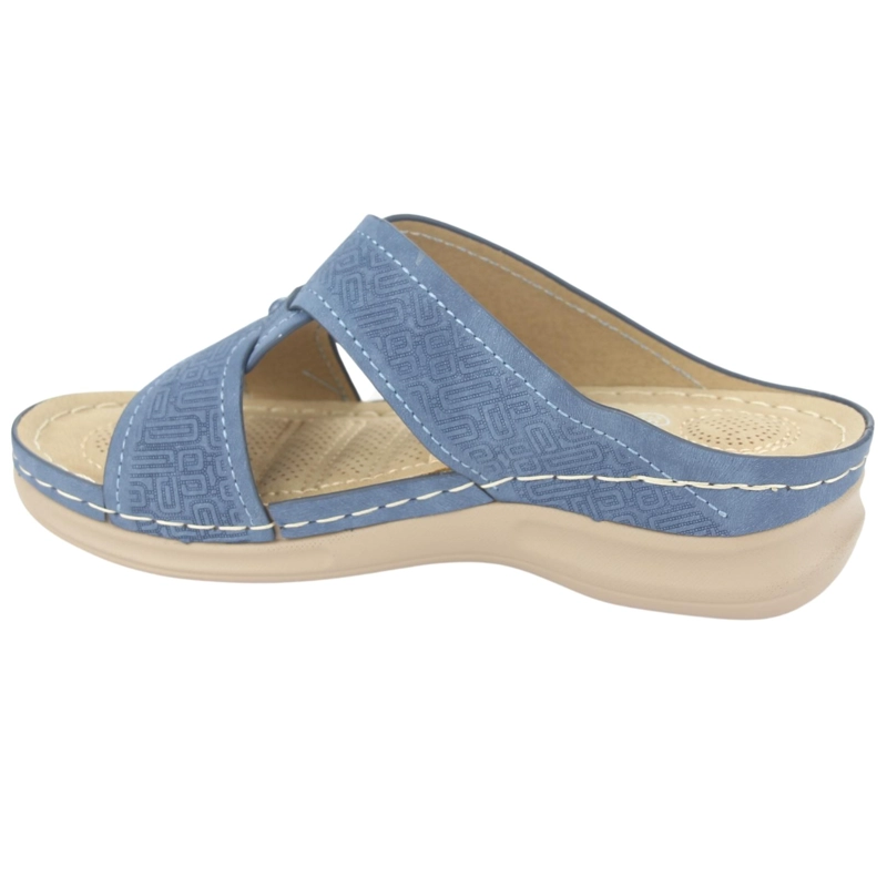 SANDALIAS MUJER CHALADA KON-16 AZUL CASUAL - 2