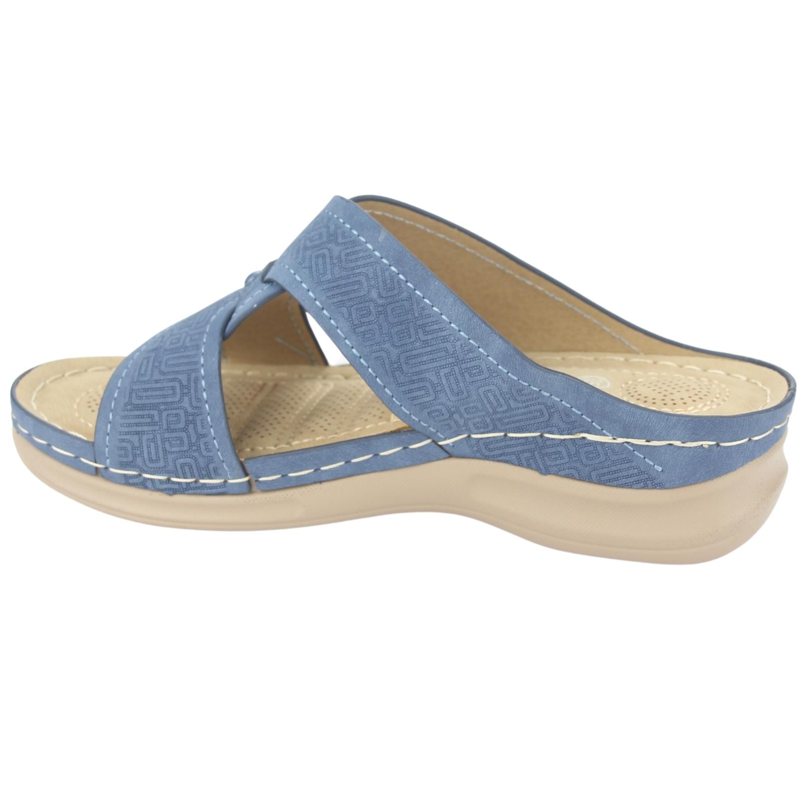 SANDALIAS MUJER CHALADA KON-16 AZUL CASUAL - 2