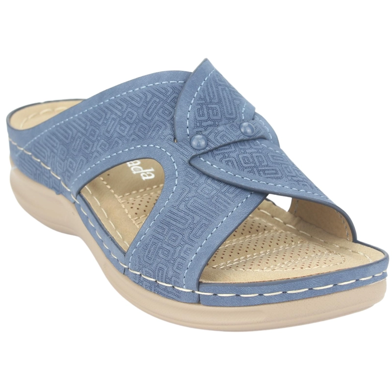 SANDALIAS MUJER CHALADA KON-16 AZUL CASUAL - 3