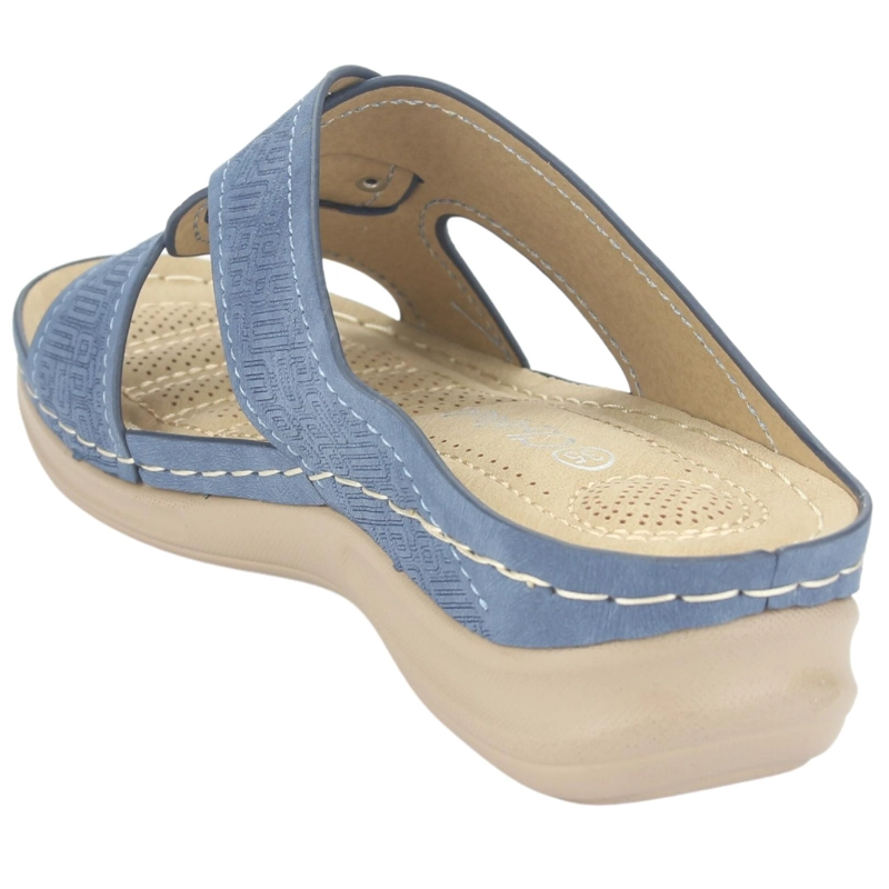 SANDALIAS MUJER CHALADA KON-16 AZUL CASUAL - 4