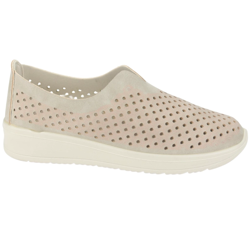 MOCASINES MUJER CHALADA TAUPE DUSTER-1 CASUAL - 1