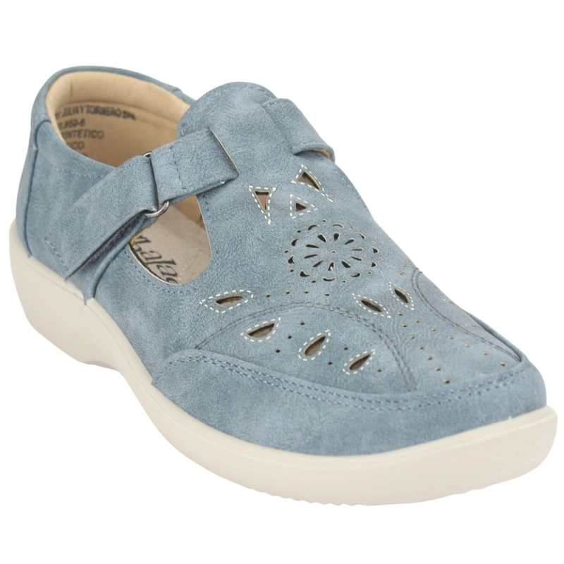 MOCASIN CHALADA MUJER DONG-1 AZUL CASUAL - 3