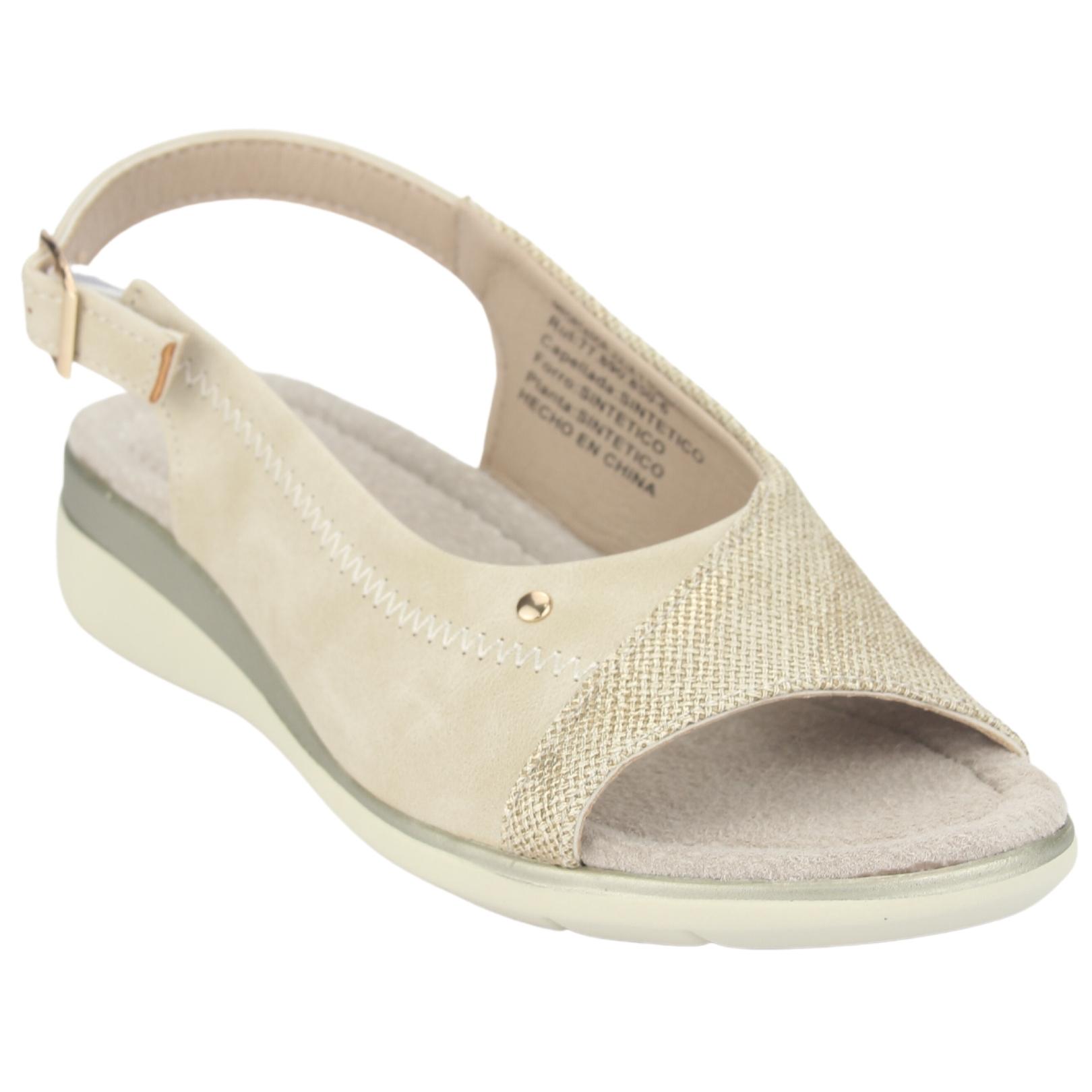 SANDALIAS MUJER CHALADA FLORO-5 BEIGE CASUAL - 3