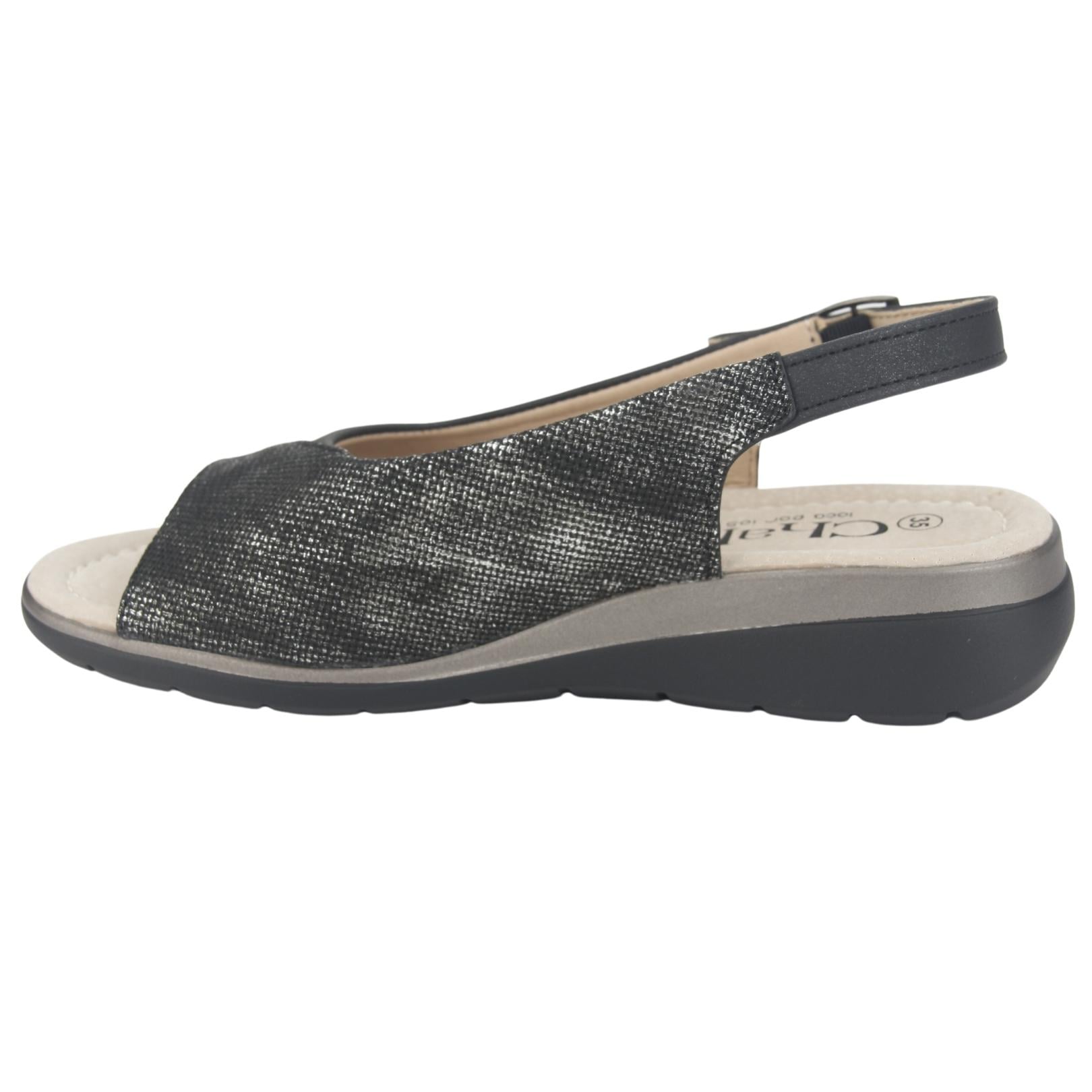 SANDALIA CHALADA MUJER FLORO-5 NEGRO CASUAL - 2