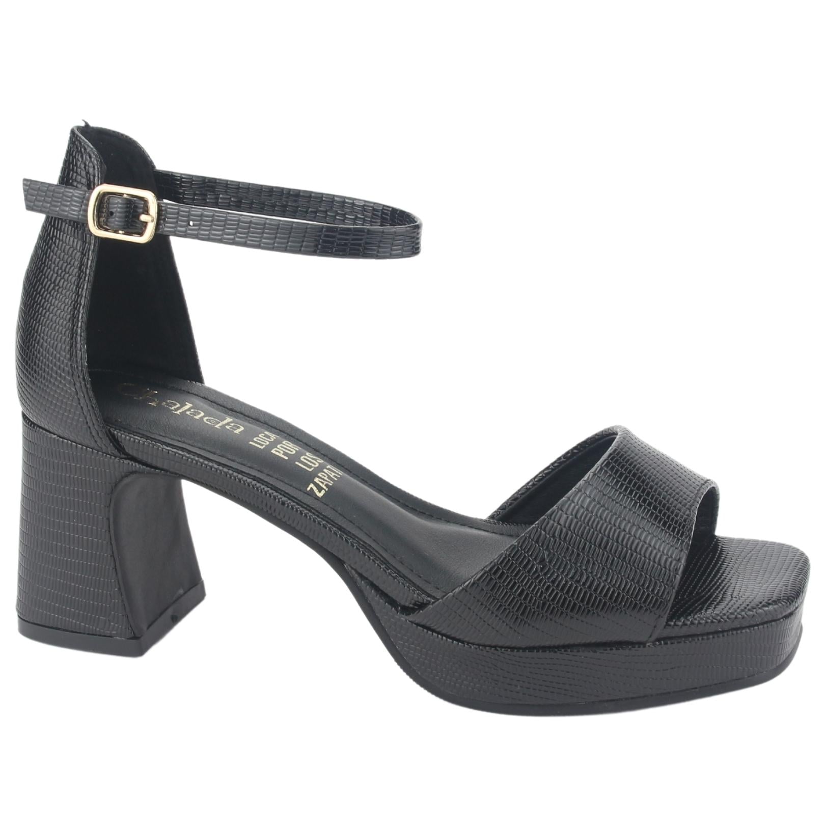 SANDALIA CHALADA MUJER FLORA-2 NEGRO CASUAL - 1