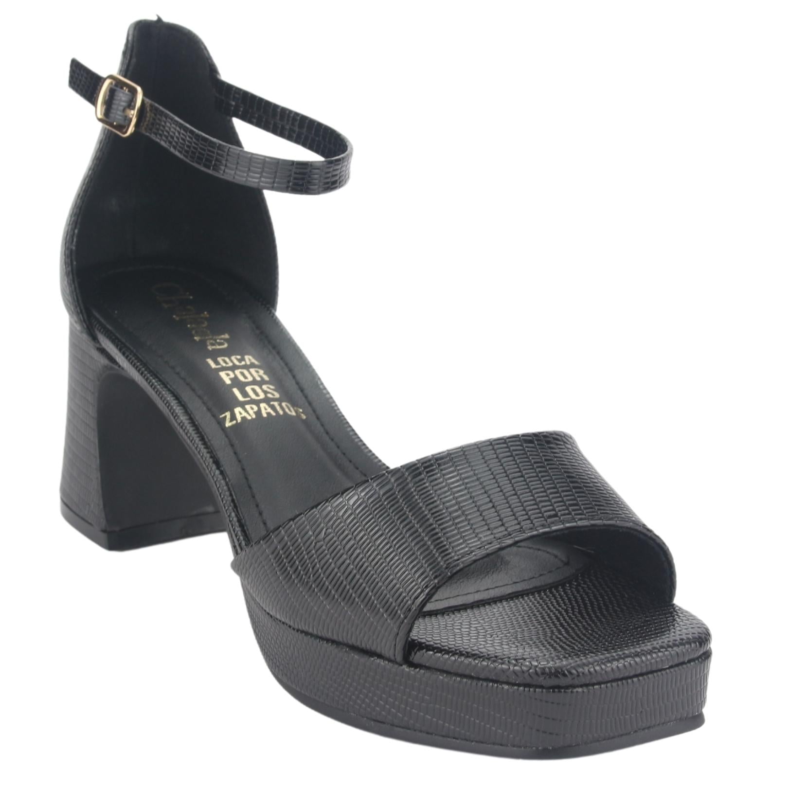 SANDALIA CHALADA MUJER FLORA-2 NEGRO CASUAL - 3