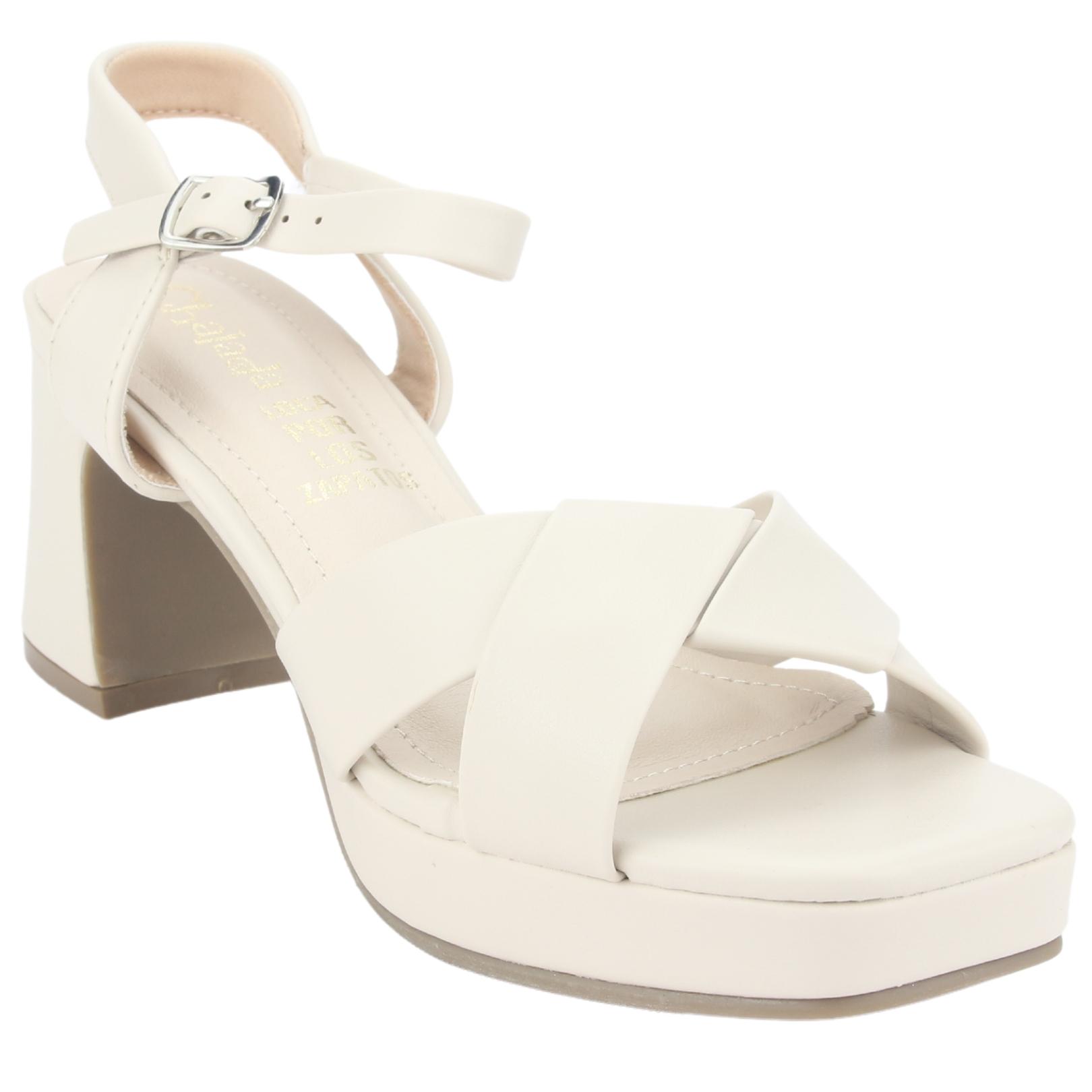 SANDALIA CHALADA MUJER FLORA-1 BEIGE CASUAL - 3