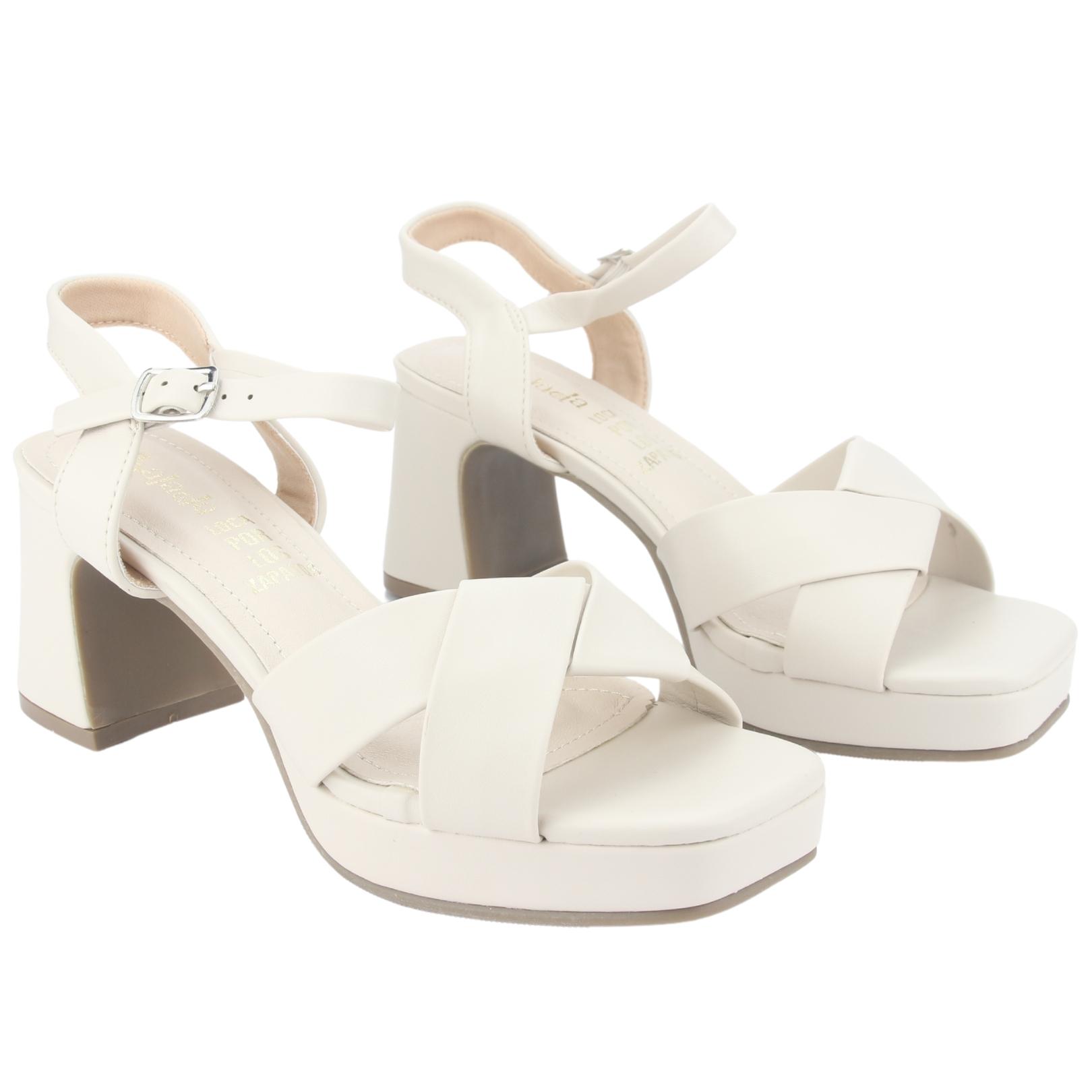 SANDALIA CHALADA MUJER FLORA-1 BEIGE CASUAL - 4