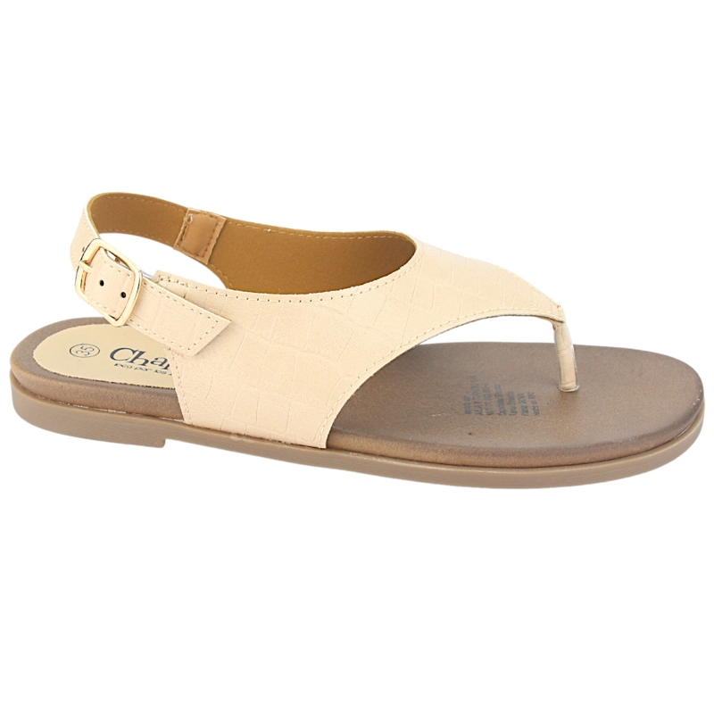 SANDALIAS MUJER CHALADA PRELA-13 BEIGE CASUAL - 1