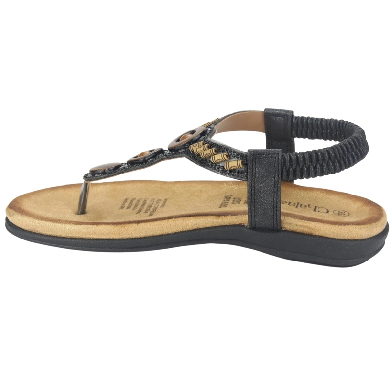 SANDALIAS MUJER CHALADA CLARA-6 NEGRO CASUAL - 2
