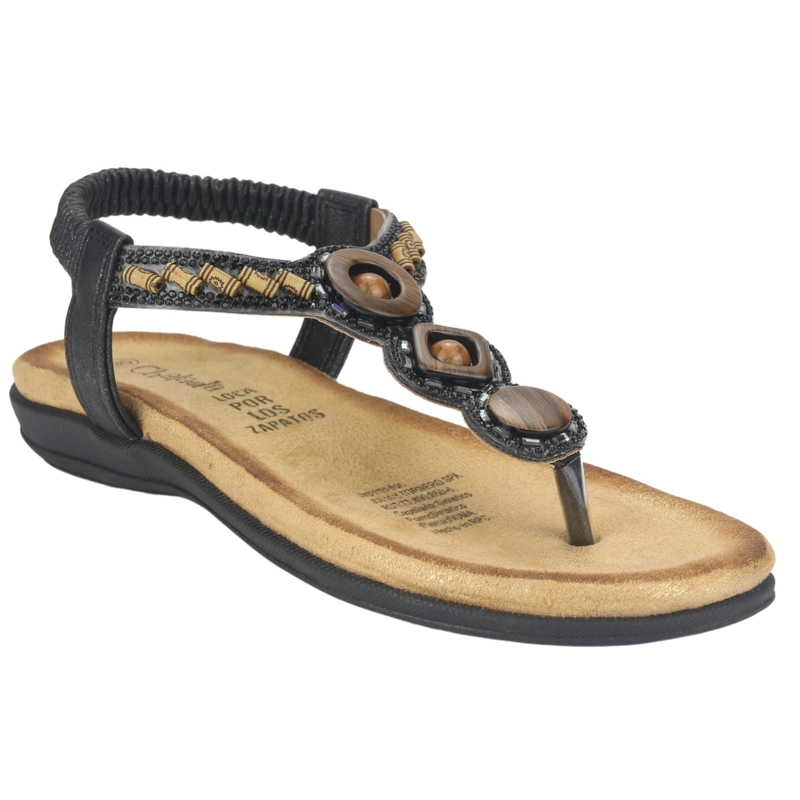 SANDALIAS MUJER CHALADA CLARA-6 NEGRO CASUAL - 3