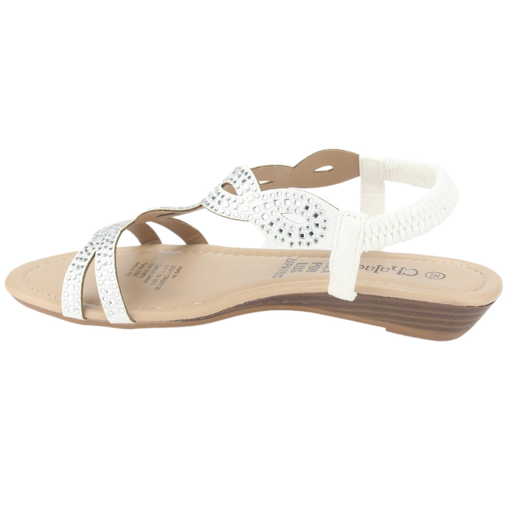 SANDALIAS MUJER CHALADA CALL-16 PLATEADO CASUAL - 2